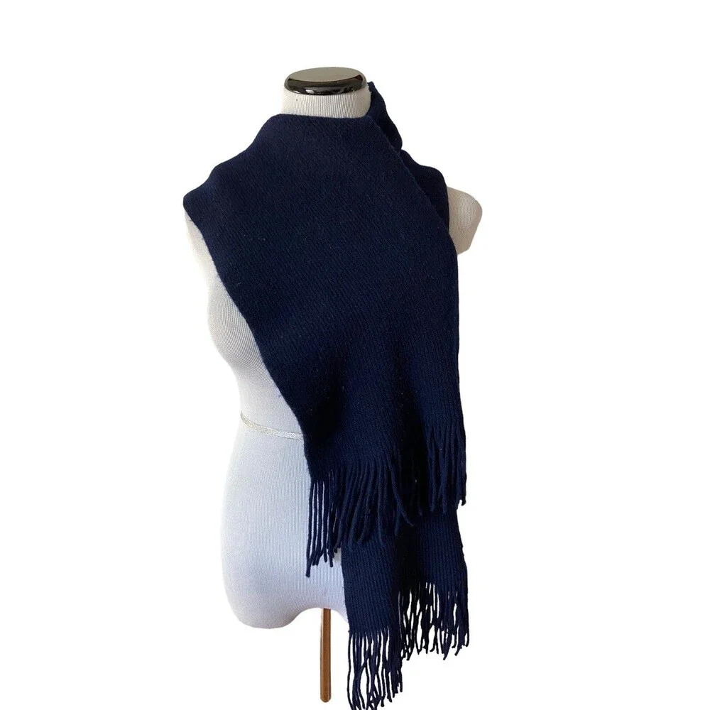 Vintage Donaldson Walt Disney Company‎ Mickey Mouse Lambswool Scarf Navy Blue